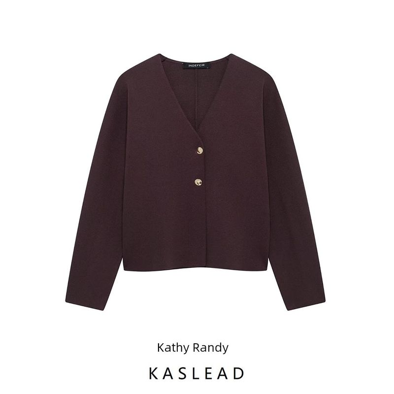 Kaslead New Arrival Women's Clothing Fashion Style Fashion All-Match Knitting Double Breasted Outwear 4192144