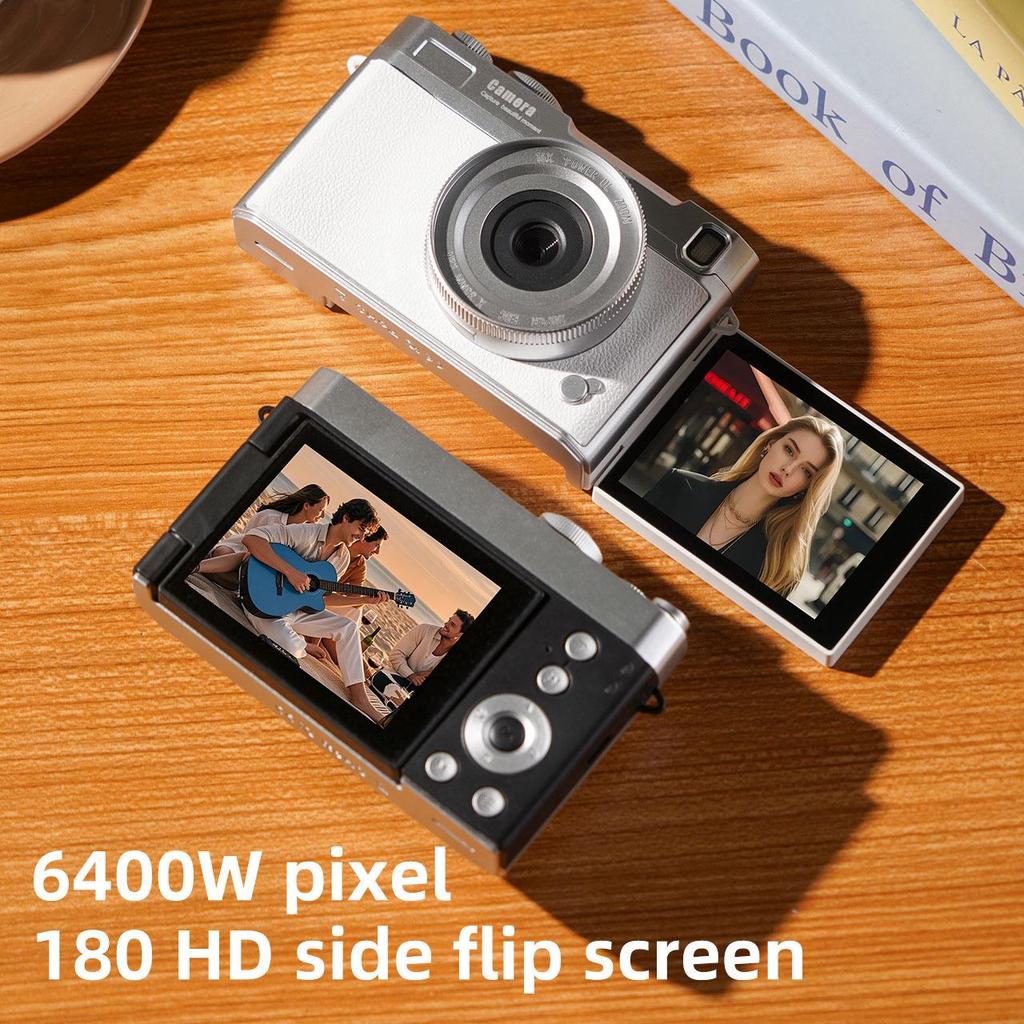 4K HD Retro Camcorder with Flip-out Screen for Students & Travelers