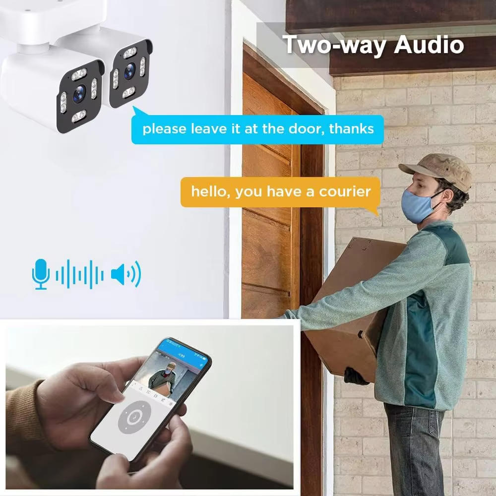 10MP Separate Dual Len IP Cameras WiFi PTZ Surveillance Outdoor IP66 Home Security Protection Auto Tracking CCTV Video ICAM365