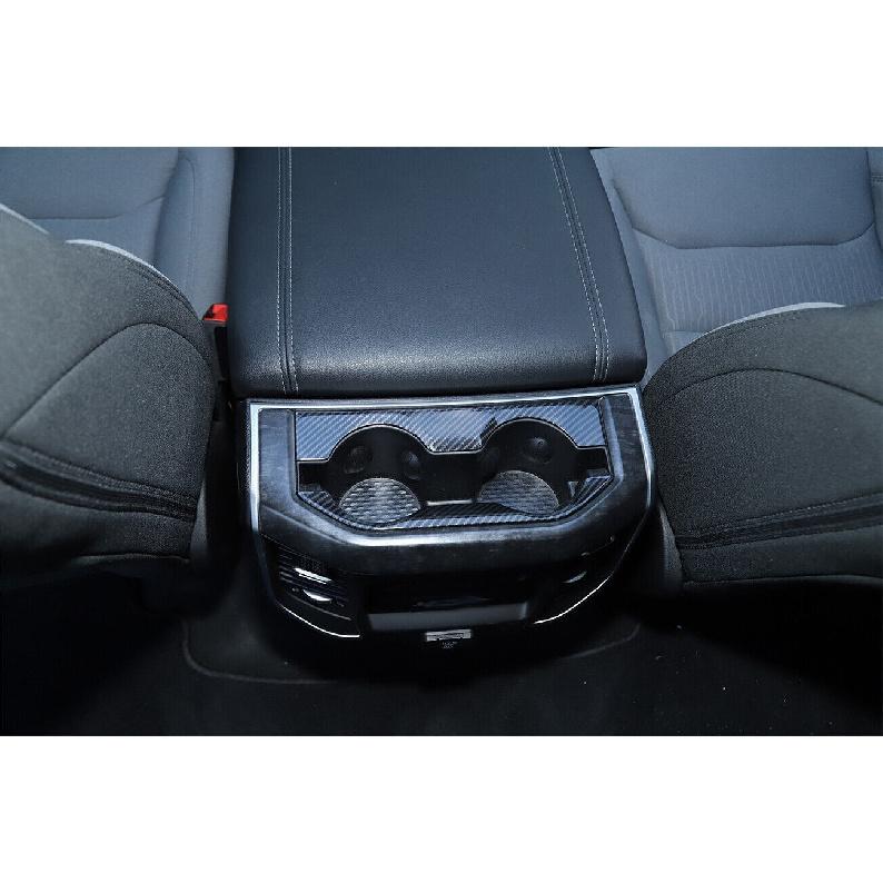 Carbon Fiber Rear Drinking Glass Frame Cover Decor For Dodge Ram 1500 2018-2022
