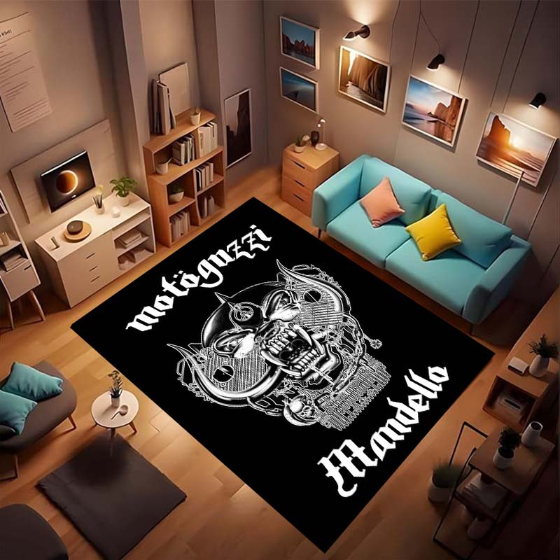 Fluffy Bedside Mats Corridor Doormat Flannel Floor Mat Indoor Foot Rug Italy Moto Guzzi Motorcycle Kitchen Carpet Balcony Decor