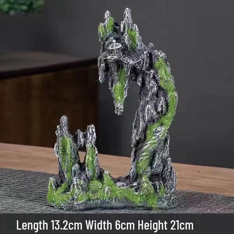 Kleine dekorative Aquarium-Felsen und Garnelen-Versteckhöhle für Schreibtisch Wohnzimmer