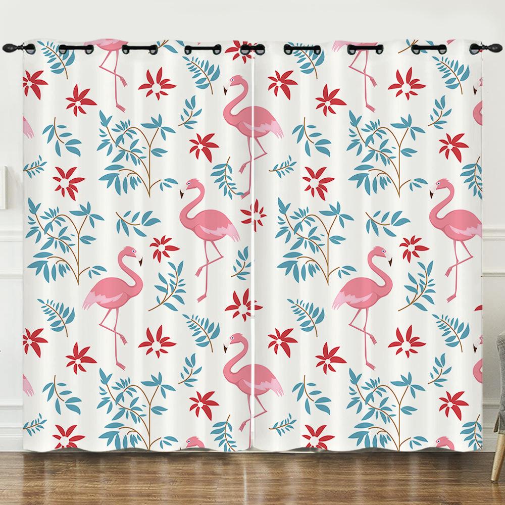 Curtain Cartoon Animal 3D Digital Printing Blackout Curtain Punching