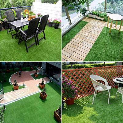6/12ks Dlaždice s umělou trávou 12''x12''Materiál na trávník pro domácí mazlíčky Zahradní samoodvodňovací syntetický koberec pro ozdobu domu na terasu Balkon