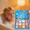 4/6/12 Stück Kinder Badesalz-Badekugeln mit Spielzeug darin Pflanzen Ätherische Öle Handgemachte Sprudelbälle Trockene Haut Feuchtigkeitsspendende Duschkugel Entspannung Spa Geschenk