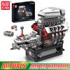 Mould King 10225 Technisches Motor-Spielzeug Der motorisierte V8-Auto-Motor Baustein Montage Motorstein-Set Weihnachtsgeschenk für Kinder