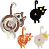 Cute Cat Cup Coasters, Gifts for Cats Lovers, Cat Coaster Woven Creative Knitted Coasters Funny Drink Insulation Coffee and Tea Coaster Table