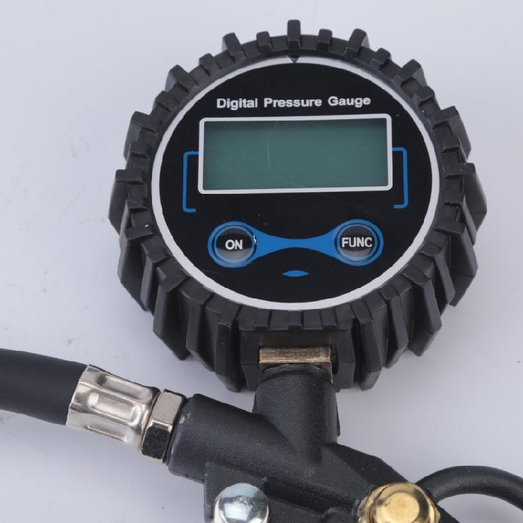 Lighted Tire Pressure Inflator with Handheld Hose Tool for Routine Car and Motorcycle Air Filling and Tire Care