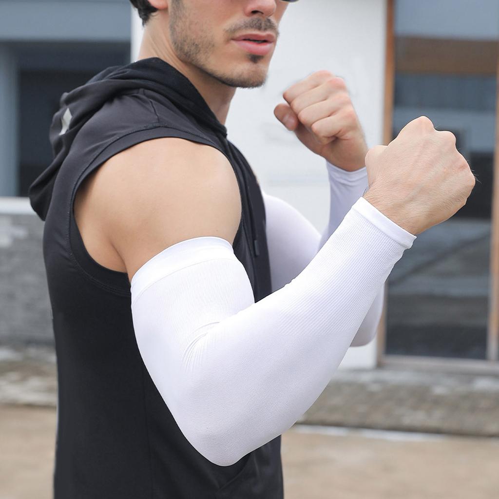 Sun Protection Cooling Arm Sleeves for Female Male Outdoor Activity Cooling Sleeves High Absorbent Ice Silk Arm Cover