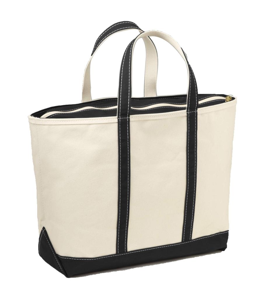 LL Bean Boat and Tote Zip 0YL5910001 Bag, Top, Large, Canvas, Black,