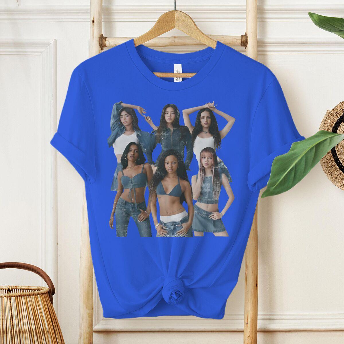 

Y2K Singer Girl Group Print T Shirt Women Unisex Retro Aesthetic Fan Gifts Tops Graphic Tee Casual Pop Korean Singer Streetwear S