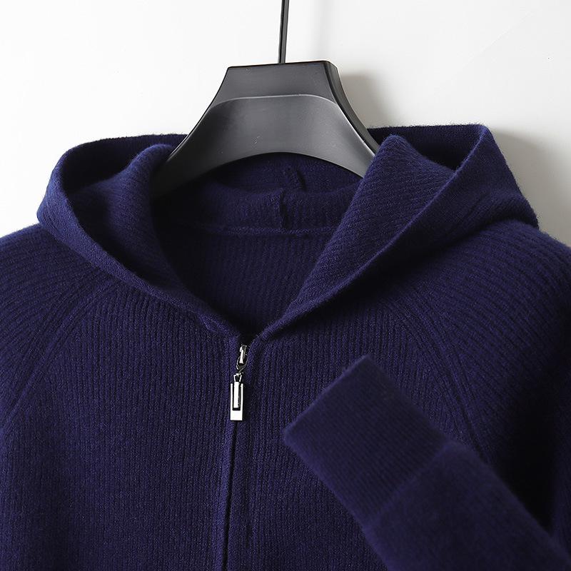 Men`s 100% Pure Wool Thick Zipper