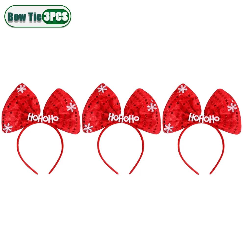 1-20 STÜCKE 2025 Neue Weihnachts-Haarbänder Festliche Partydekoration Erwachsene Kinder Foto-Requisiten Weihnachtsmütze Schneemann Stirnband