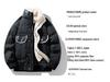MLB & NY Co-Branded 2025 Winter Men's Down Jacket with Lamb's Wool Patchwork