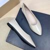Fashion 2025 New Pointed Toe Women's Flat Shoes Patent Leather Work Boat Shoes Large Size Women Shoes 42 43 Loafers Women Zapatos Mujer