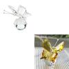Crystal Butterfly with Crystal Ball Base Figurine Collection Statue Collectible