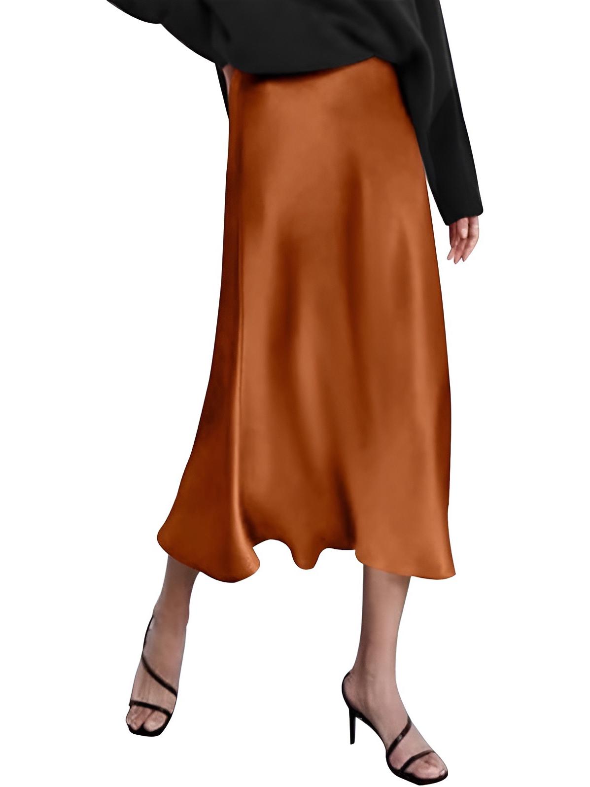 

2023 Осень Женская Короткая Юбка из Высокоэластичного Сатина Современного Дизайна Large