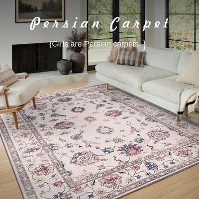 Exotic Crystal Pile Carpet Hall Carpet Sofa Tea Table Floor Mat Non-slip Dirty Resistant Carpet