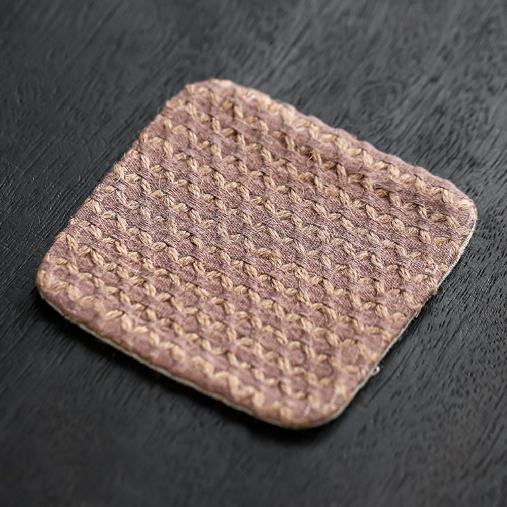 Cloth Teacup Mat Anti-slip Placemats Simple Heat Insulation Pad  Tableware