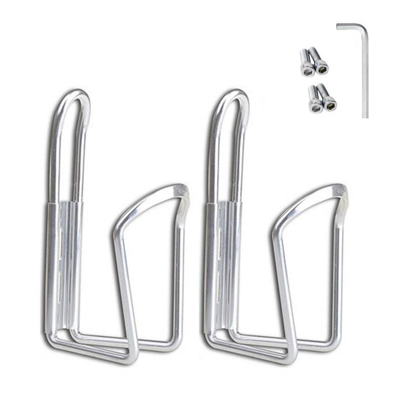 

Флягодержатели для велосипеда из алюминиевого сплава, Держатель для бутылки, Держатели для напитков для горного велосипеда с винтами, Классические велосипедные аксессуары, 2 шт. серебряный