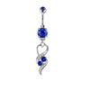 14G Blue Series Stainless Steel Belly Button Ring - Simple, Fashionable, Sexy, Japanese & Korean Style