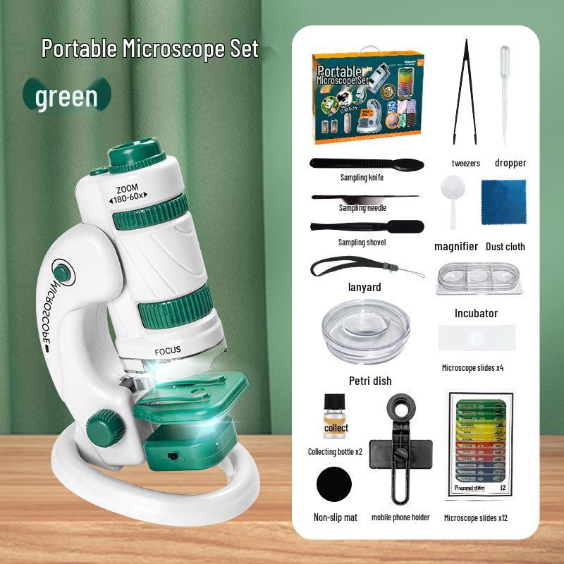 Portable Children's Microscope for Outdoor Discovery - Perfect for Seeing Bacteria & Ideal Gift for Students