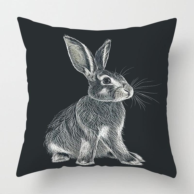 Față de pernă cu model geometric de animale 18x 18 inch față de pernă imprimată lavabilă la mașină decorare casă canapea 45x45cm