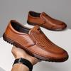 First layer casual sandals breathable hollow leather shoes men's hole casual leather shoes