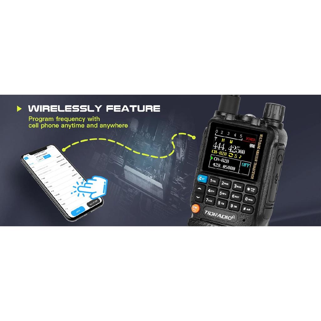 TIDRADIO TD H3 Walkie Talkies Long Range Wireless Programming Air Band Tow Way Ham Radio Wireless Set USB Rechargeable GMRS