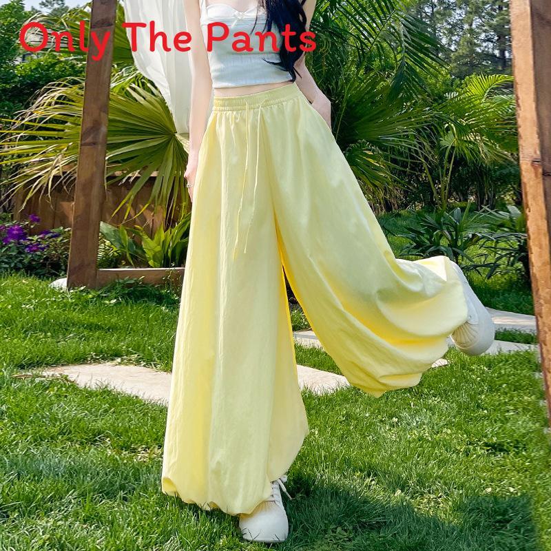 Summer Girl Floral Bubble Skirt Pants With High Waist For Casual Wear