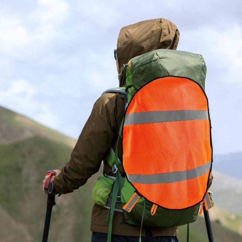 High Visibility Reflective Safety Covers For Outdoor Backpacks Bicycles Secure Hook And Loop Fastener