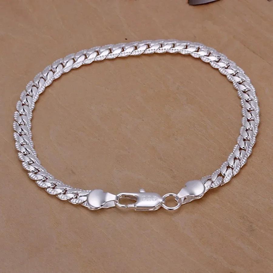 925 Silver Heart Bracelet for Women Elegant Adjustable Romantic Jewelry Gift Set for Party Wedding Anniversary