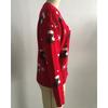 Autumn and Winter Women's Sweater Christmas Day Pullover Sweater Round Neck Loose Knit Sweater