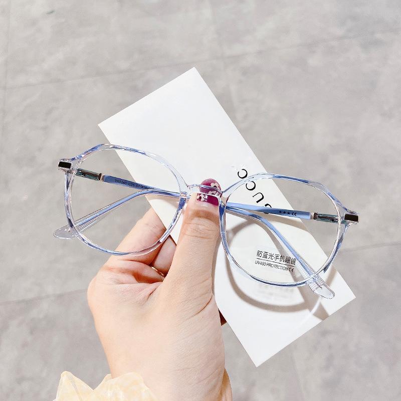 Myopia Glasses Women Transparent Computer Glasses Ultralight Polygon Frame Eyeglasses Blue Light Optical Clear Eyewear 0 To -600