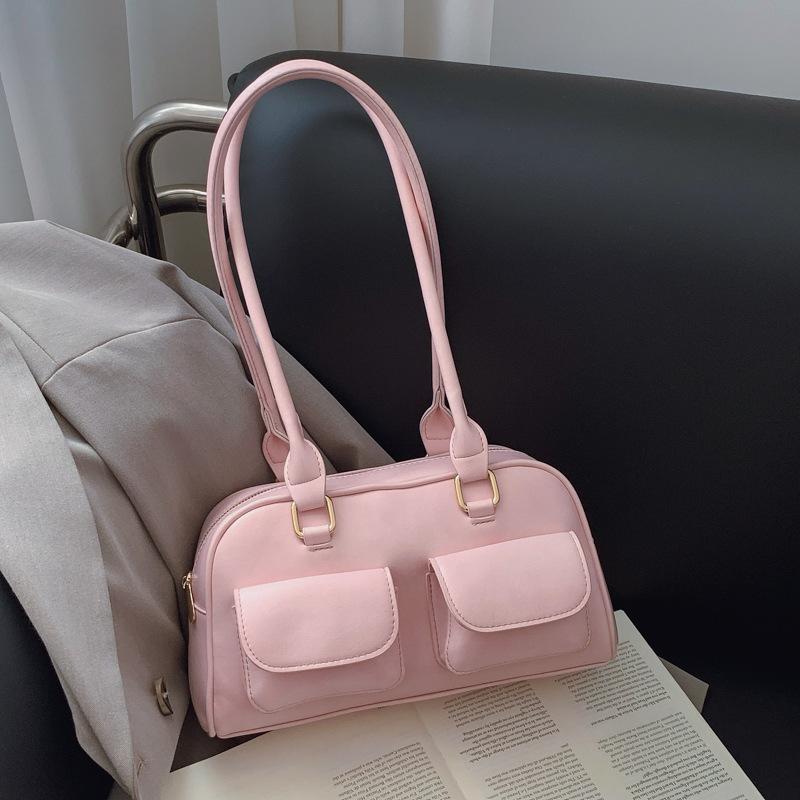 Стильная и простая сумка подмышку, сумка-боулинг, женская новая высококлассная сумка для通勤 2025 года, повседневная сумка через плечо