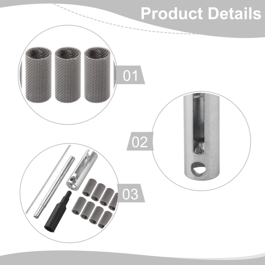 14-teiliges Glow Standheizung Spezielles Reparatur Zerstäuberfilter Netz Fingerhut Schraubenschlüssel-Set für Diesel-Luft-Standheizung
