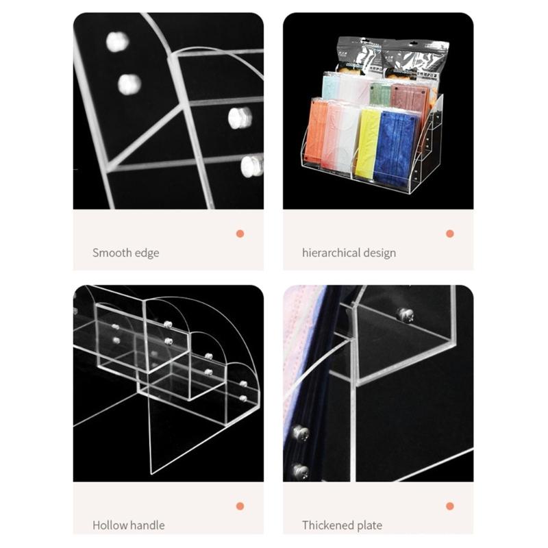 Clear Display Risers Stand 1 2 3 Tiers Makeup Organizers Acrylic Display Shelf with Dividers Dresser Display Stand