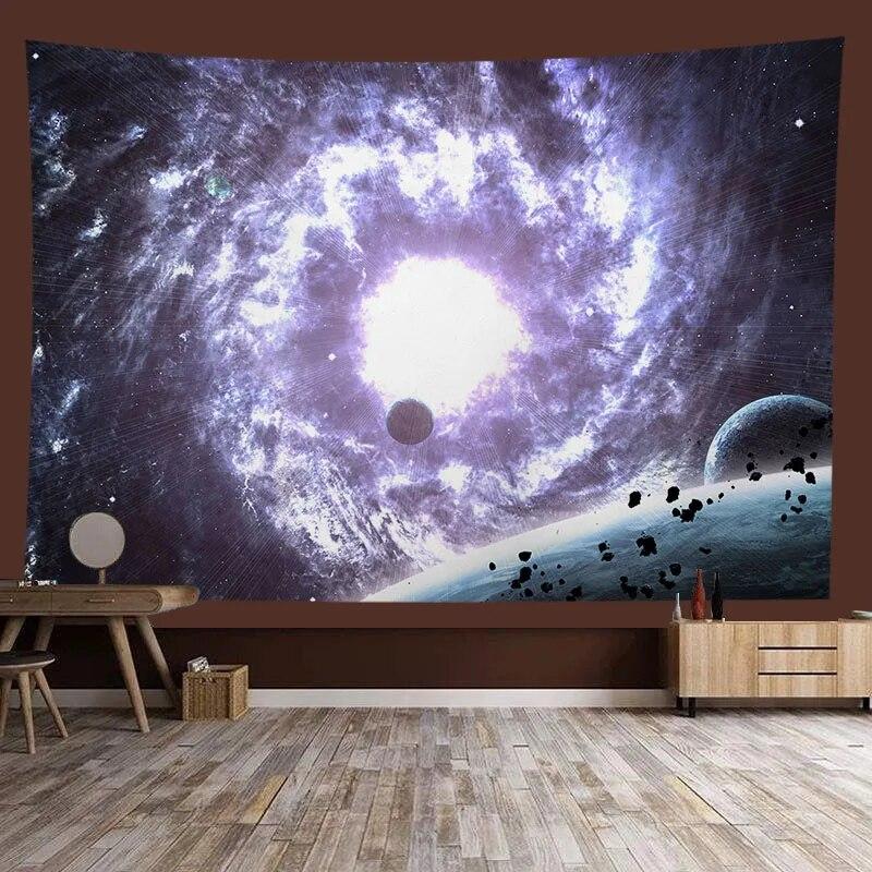 Universe Starry Sky Nebula Planet Background Tapestry Background Cloth Room Living Room Home Decoration Hanging Cloth