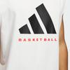 adidas Basketball Sleeveless T-shirt Asia Sizing 'White Red' Men's IW5648