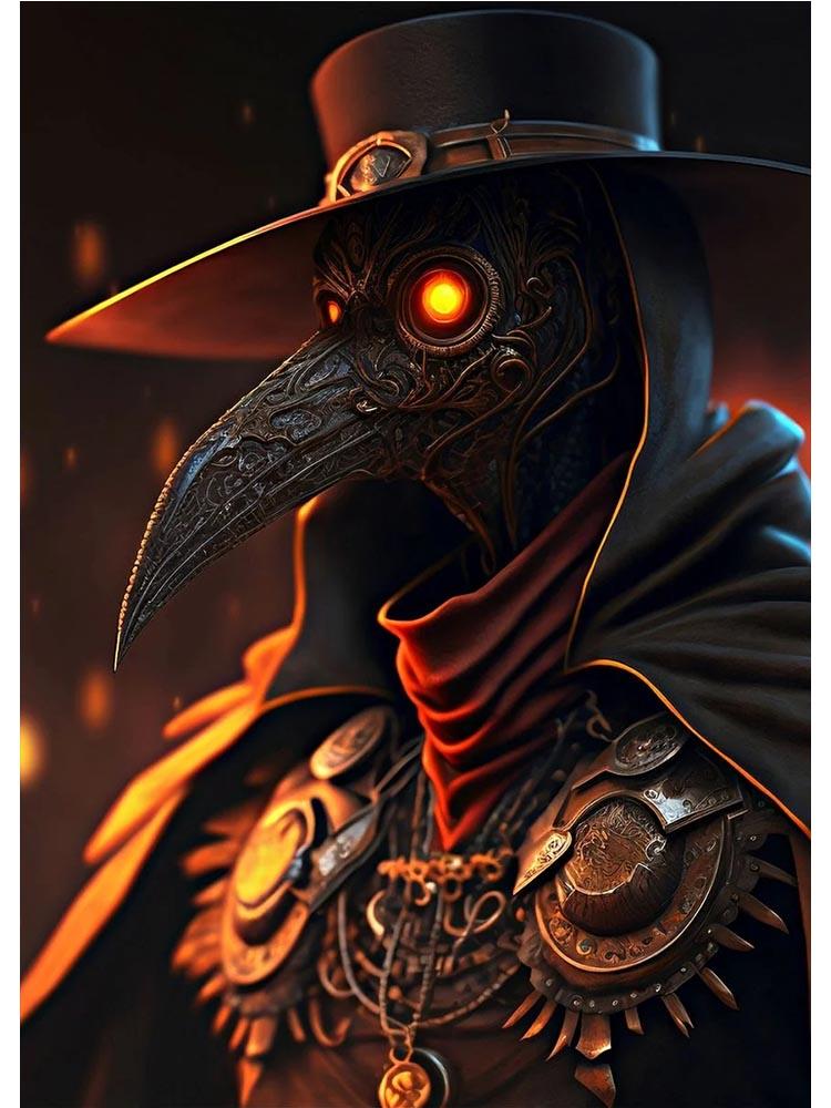 

Ретро стимпанк плакат «Доктор чумы» и печать на холсте картина с животными настенная картина для гостиной украшения дома 21x30cm No Frame