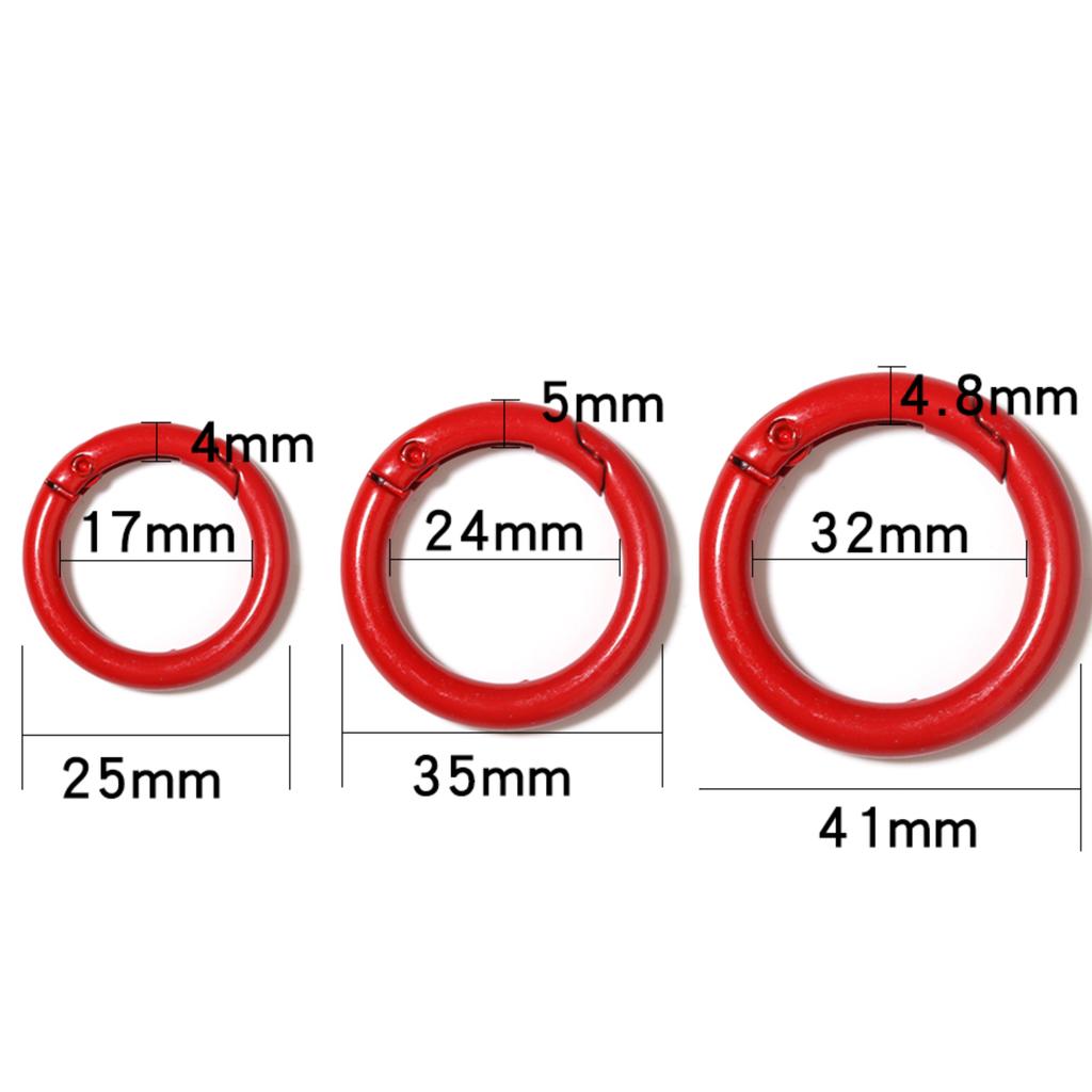 5/10pcs Anneaux O Colorés Attaches à Ressort Porte-clés Rond en Alliage Boucle à Ressort Ouvrable Crochet Pour Connecteur DIY Accessoires de Bijoux