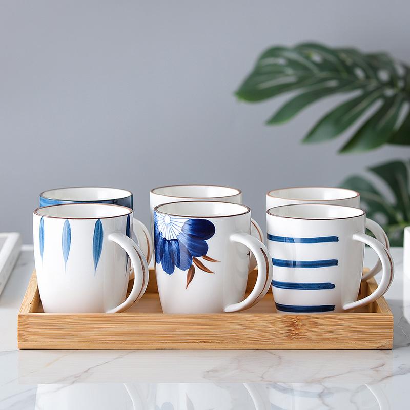 Japanese Ceramic Mug Home Living Room Placed Cups Office Hospitality Water Cup Set Afternoon Tea Set