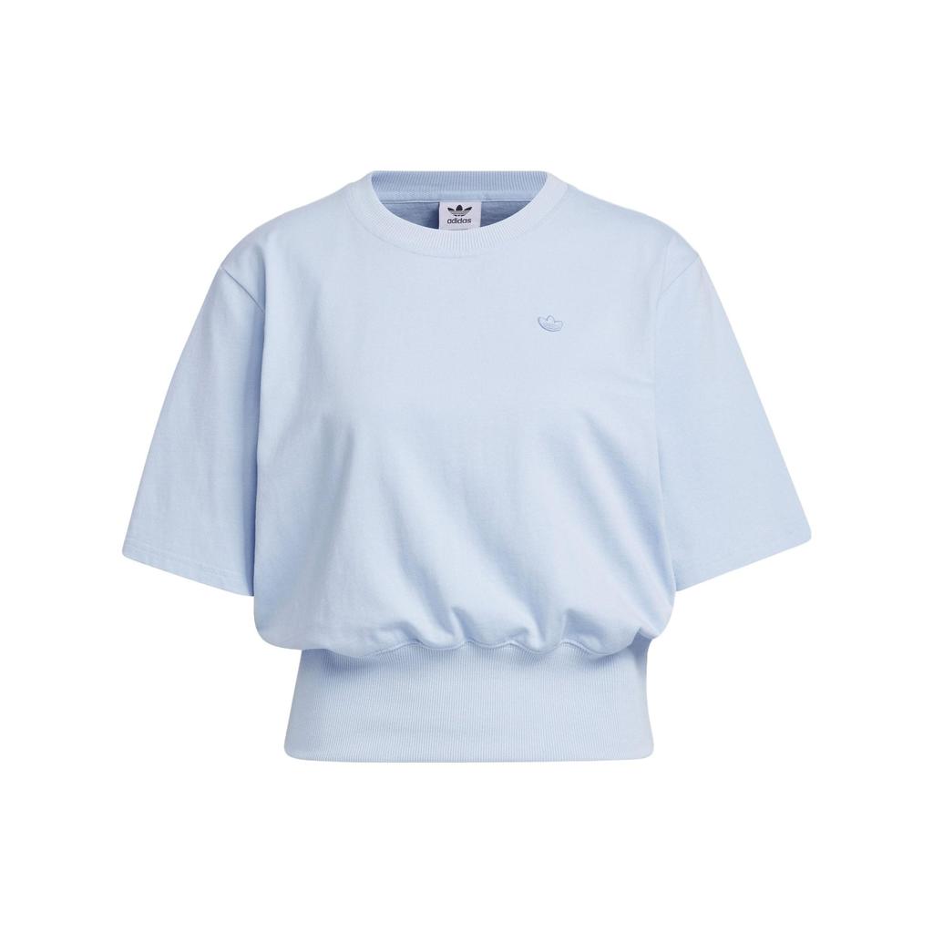 Adidas Originals Adiclub Single Jersey Tee Loose Fit Short Sleeve Women Tops Light-Pink Pale-Blue IP1755