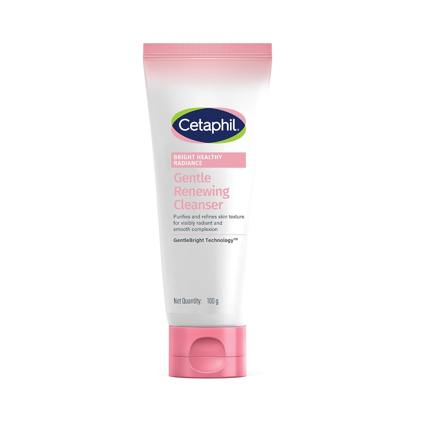 Cetaphil Bright Healthy Radiance Gentle Renewing Cleanser|100G|Gentlebright Technology With Vitamin E-Releasing Jojoba Beads
