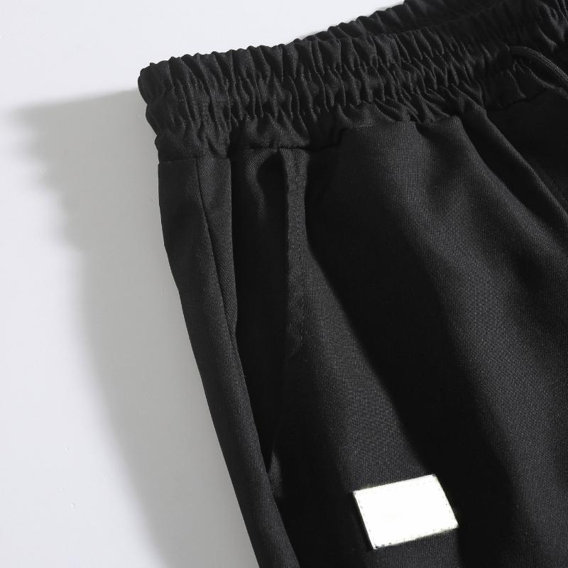 Four Seasons New Slim Casual Trousers Simple Leisure Pure Colour Spell Leather Trousers Micro Elastic Youth Popular Trousers