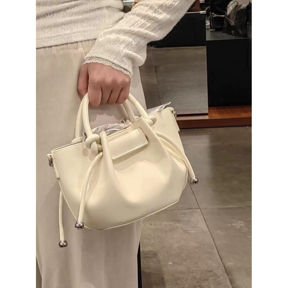 

Сумка кроссбоди женская новая большой вместимости на кулиске плиссированная ручная сумка-ведро модная текстура плечевая