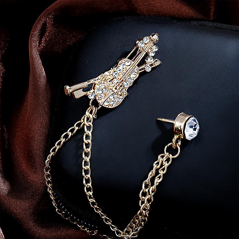 1PC Pin Tassel Brooch Jewelry Fashion Scarf Buckle Chain Brooch Brooch Suit Brooch Clothing Accessories Shining Multicolor