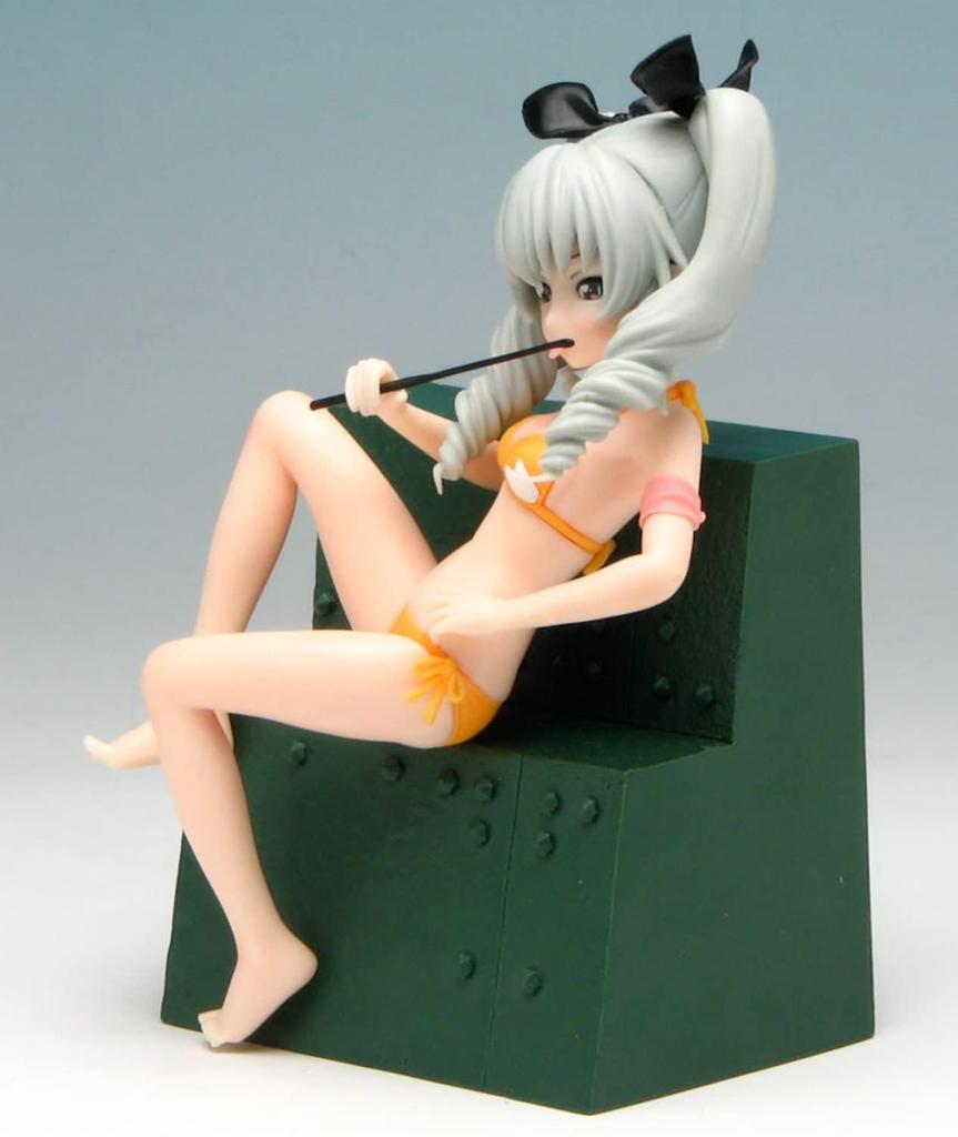 PLATZ Girls Panzer Anchovy Swimsuit Garupan 10th Anniversary Special Scale 28x4x12cm Molded Color Resin Kit & Ver. Edition! 1/10 GPSP-12