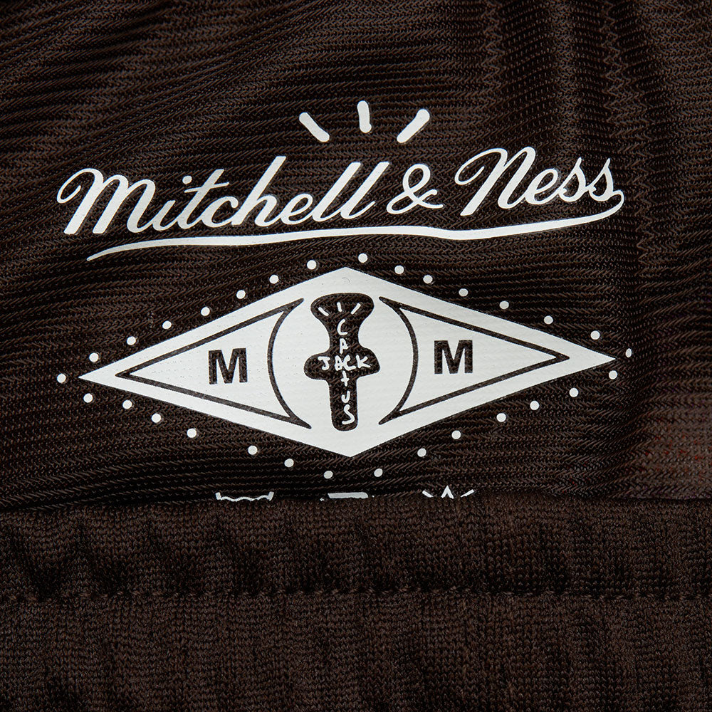 Travis Scott x Mitchell Ness Collaboration SS24 UNIVERSITY Of OREGON LOGO Sports Shorts Unisex Brown BT9324-UORBROW