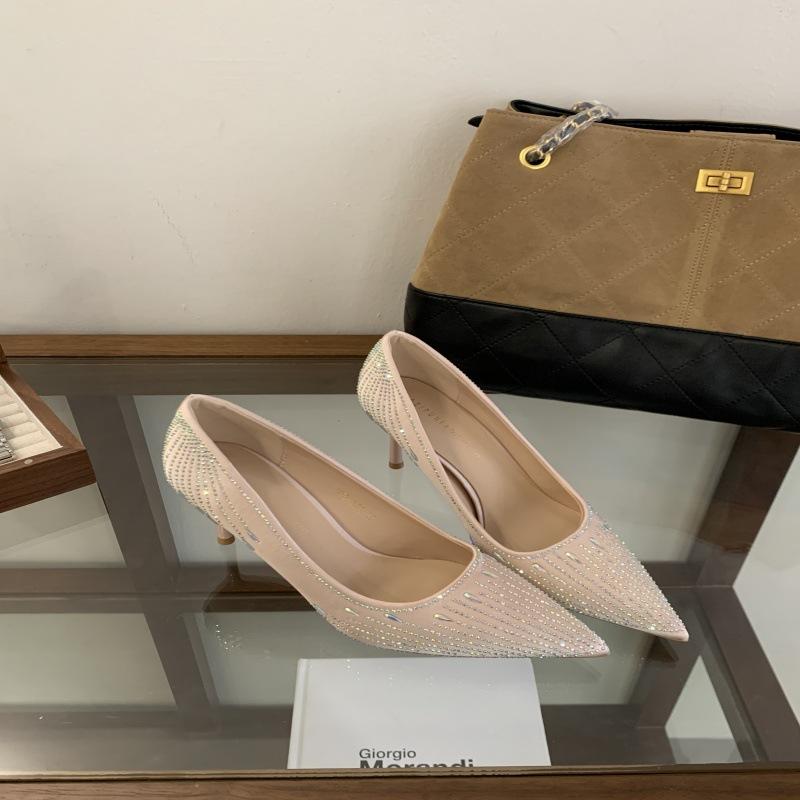 

Женские туфли на высоком каблуке с острым носком на тонком каблуке свадебный старший дизайн подружки невесты не устают свадебные туфли невесты одинарные туфли 39